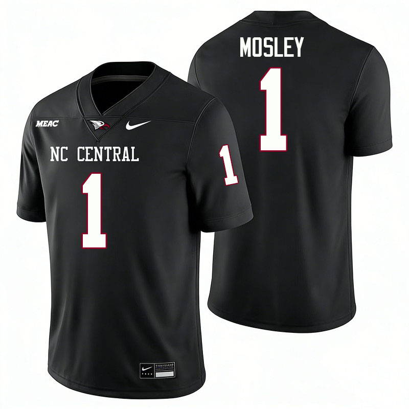 North Carolina Central Eagles #1 Chris Mosley College Football Jerseys,Uniforms Stitched-Black